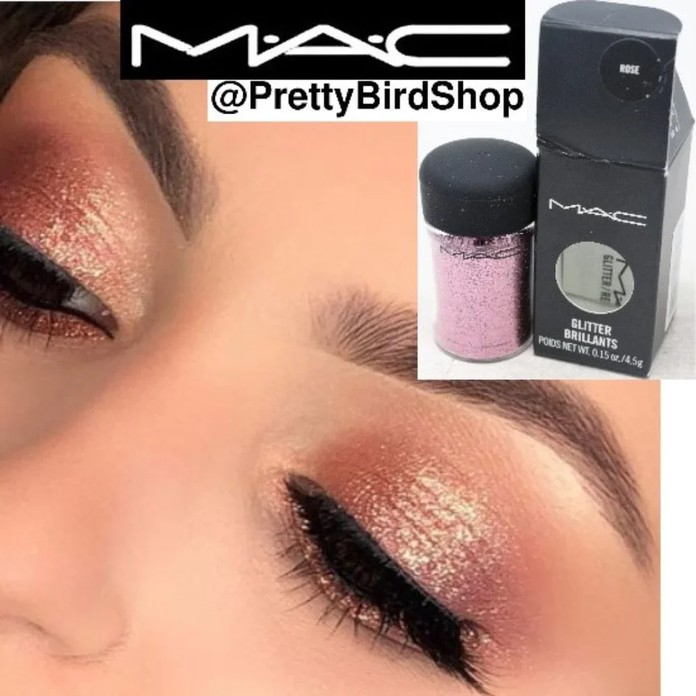 MAC ROSE shadow Glitter NIB Brilliants pigment RARE discontinued